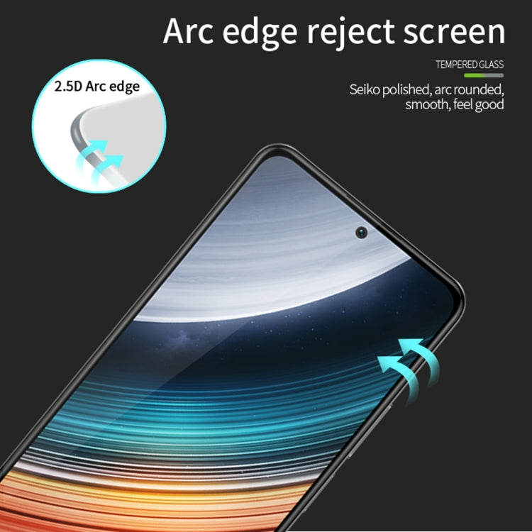 For Xiaomi Redmi K60E PINWUYO 9H 2.5D Full Screen Tempered Glass Film(Black) -  by PINWUYO | Online Shopping UK | buy2fix