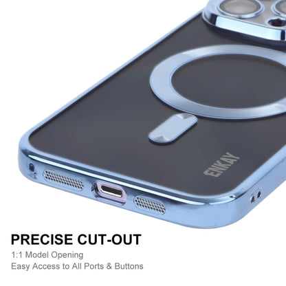 For iPhone 14 Pro Max ENKAY Electroplated MagSafe Shockproof TPU Phone Case with Lens Film(Silver) - iPhone 14 Pro Max Cases by ENKAY | Online Shopping UK | buy2fix