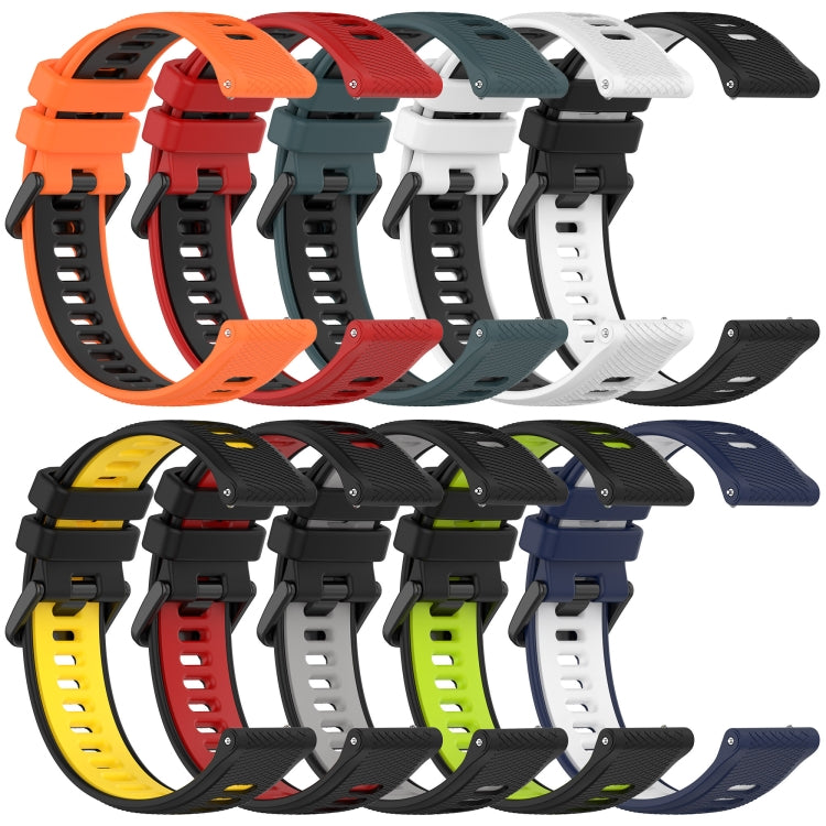 For Huawei Watch GT3 46mm 22mm Sports Two-Color Silicone Watch Band(White+Black) - Watch Bands by buy2fix | Online Shopping UK | buy2fix