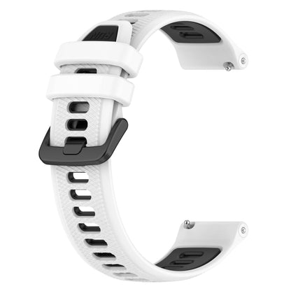 For Huawei Watch GT3 46mm 22mm Sports Two-Color Silicone Watch Band(White+Black) - Watch Bands by buy2fix | Online Shopping UK | buy2fix