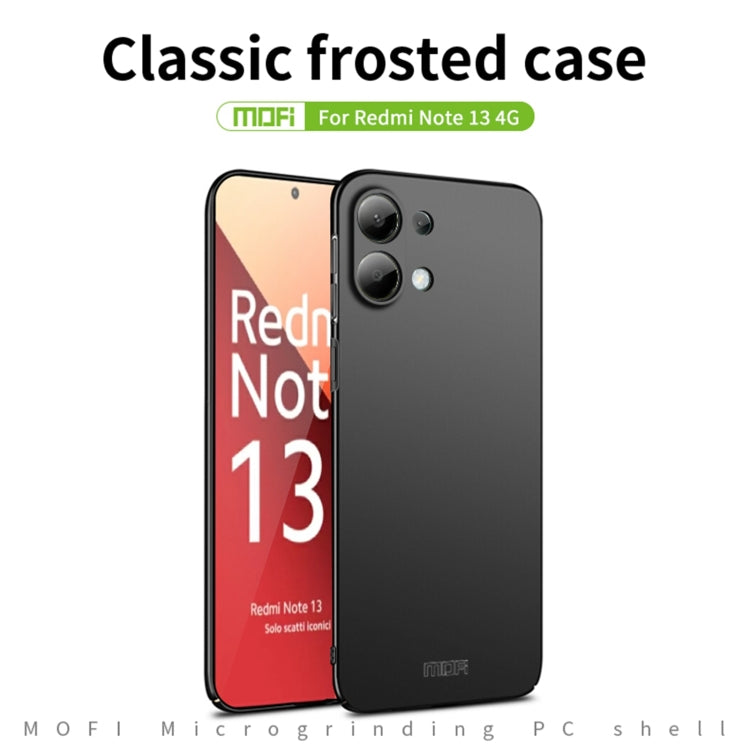 For Xiaomi Redmi Note 13 4G MOFI Micro-Frosted PC Ultra-thin Hard Phone Case(Red) - Note 13 Cases by MOFI | Online Shopping UK | buy2fix