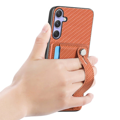 For Samsung Galaxy S25+ 5G Wristband Kickstand Wallet Back Phone Case with Tool Knife(Brown) - Galaxy S25+ 5G Cases by buy2fix | Online Shopping UK | buy2fix