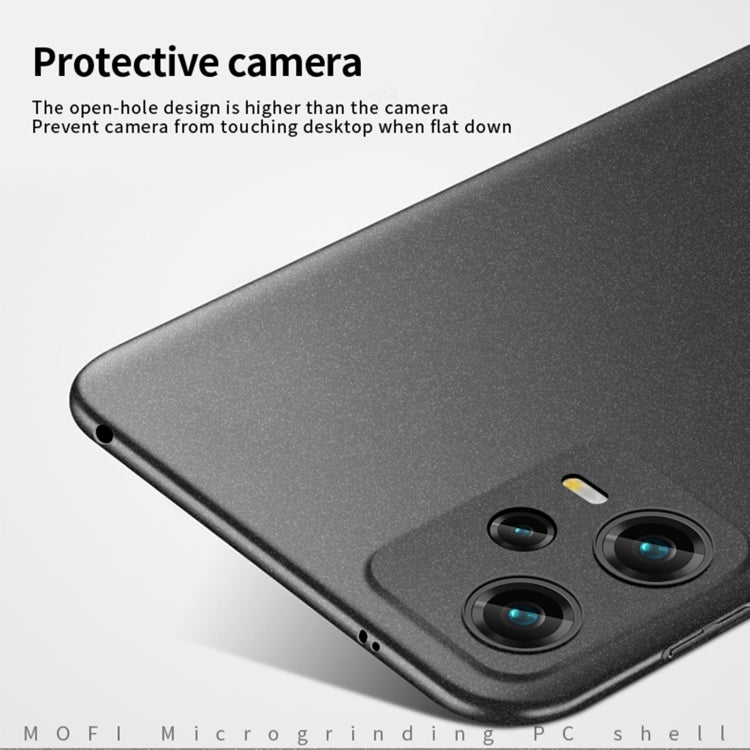 For Xiaomi Redmi Note 12 Global MOFI Fandun Series Frosted PC Ultra-thin All-inclusive Phone Case(Gray) - Xiaomi Cases by MOFI | Online Shopping UK | buy2fix