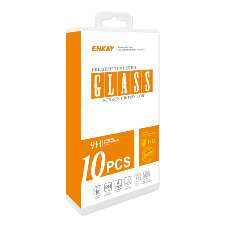 For Motorola Moto G14 / G54 10pcs ENKAY Full Glue High Aluminum-silicon Tempered Glass Film - Motorola Tempered Glass by ENKAY | Online Shopping UK | buy2fix