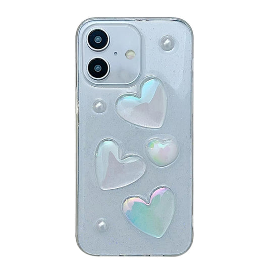 For iPhone 16 Love Epoxy TPU Phone Case(Transparent) - iPhone 16 Cases by buy2fix | Online Shopping UK | buy2fix