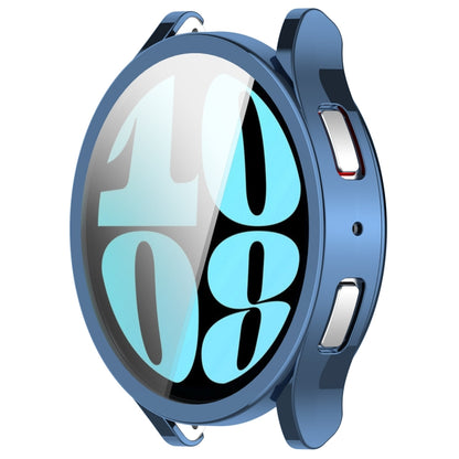 For Samsung Galaxy Watch6 44mm Full Coverage TPU Electroplated Watch Protective Case(Blue) - Watch Cases by buy2fix | Online Shopping UK | buy2fix