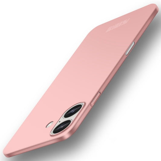 For iPhone 16 PINWUYO Micro-Frosted PC Ultra-thin Hard Phone Case with Magsafe Magnetic Ring(Rose Gold) - iPhone 16 Cases by PINWUYO | Online Shopping UK | buy2fix