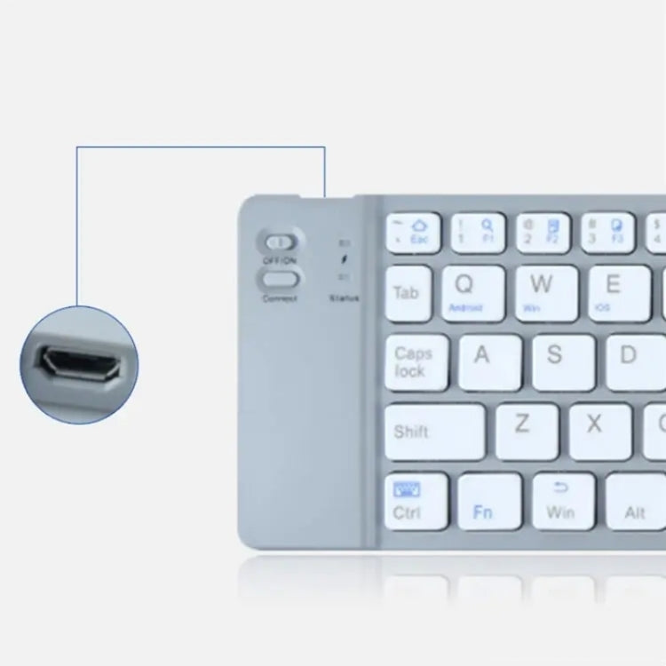 BT18 Bluetooth Keyboard Magnetic Folding Wireless Keyboard For Cell Phones Tablets Computers(Black) - Wireless Keyboard by buy2fix | Online Shopping UK | buy2fix