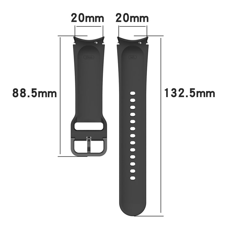 For Samsung Galaxy Watch4 44mm JUNSUNMAY Silicone Adjustable Strap + Full Coverage PMMA Screen Protector Kit(Black) - Watch Bands by JUNSUNMAY | Online Shopping UK | buy2fix