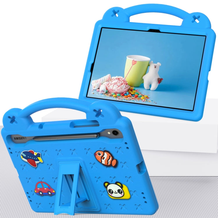 For Samsung Galaxy Tab S9 X710/X716B Handle Kickstand Children EVA Shockproof Tablet Case(Sky Blue) - Galaxy Tab S9 Cases by buy2fix | Online Shopping UK | buy2fix