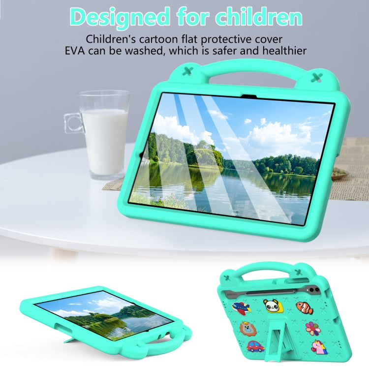 For Samsung Galaxy Tab S10+12.4 X820 Handle Kickstand Children EVA Shockproof Tablet Case(Mint Green) - Tab S10+ Cases by buy2fix | Online Shopping UK | buy2fix