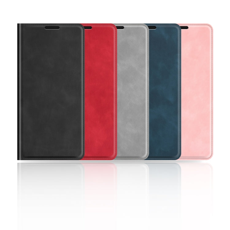 For OPPO Reno11 5G Global Retro-skin Magnetic Suction Leather Phone Case(Red) - Reno11 Cases by buy2fix | Online Shopping UK | buy2fix