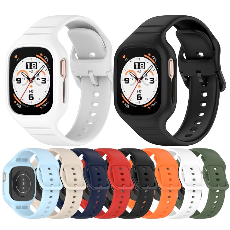 For Honor Watch 4 Integrated Fully Enclosed Silicone Watch Band(Orange) - Watch Bands by buy2fix | Online Shopping UK | buy2fix