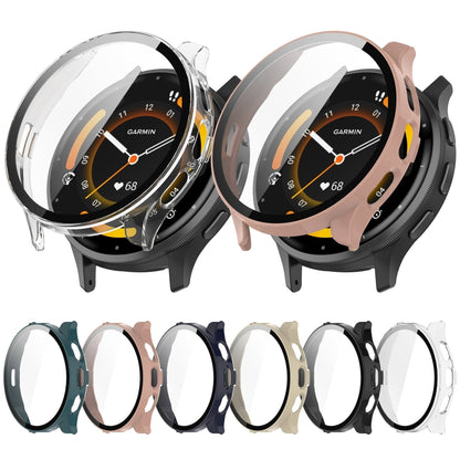 For Garmin Venu 3 PC + Tempered Film Integrated Watch Protective Case(Transparent) - Watch Cases by buy2fix | Online Shopping UK | buy2fix
