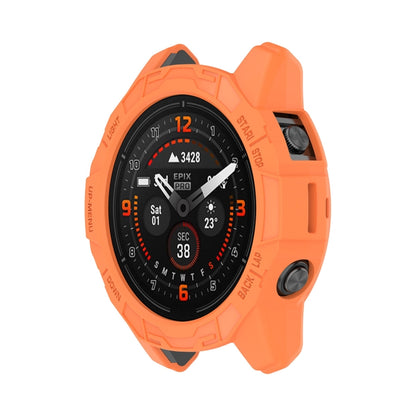 For Garmin Epix Pro 51mm / Fenix 7X / 7X Pro ENKAY Hat-Prince TPU Armor Designed Watch Protective Case(Orange) - Watch Cases by ENKAY | Online Shopping UK | buy2fix