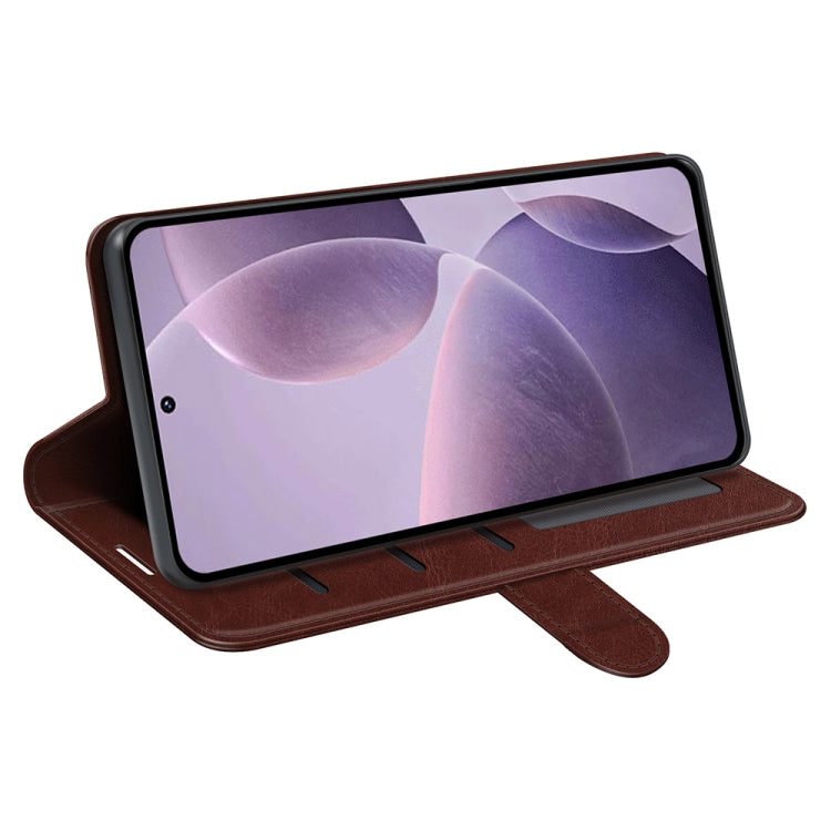 For Xiaomi Redmi K70 R64 Texture Horizontal Flip Leather Phone Case(Brown) - K70 Cases by buy2fix | Online Shopping UK | buy2fix