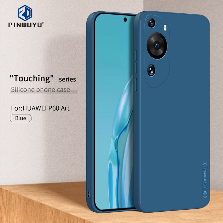 For Huawei P60 Art PINWUYO Sense Series Liquid Silicone TPU Phone Case(Blue) - Huawei Cases by PINWUYO | Online Shopping UK | buy2fix