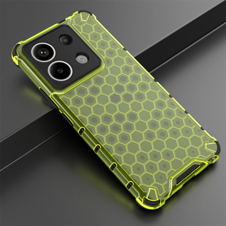 For Xiaomi Poco X6 Shockproof Honeycomb Phone Case(Green) - Xiaomi Cases by buy2fix | Online Shopping UK | buy2fix