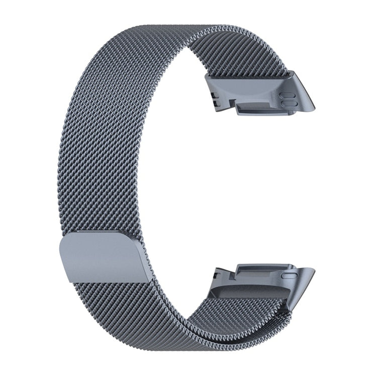 For Fitbit Charge 6 Milan Magnetic Metal Steel Mesh Watch Band(Gray) - Watch Bands by buy2fix | Online Shopping UK | buy2fix