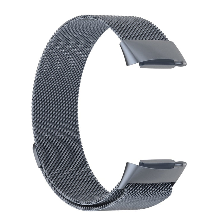 For Fitbit Charge 6 Milan Magnetic Metal Steel Mesh Watch Band(Gray) - Watch Bands by buy2fix | Online Shopping UK | buy2fix