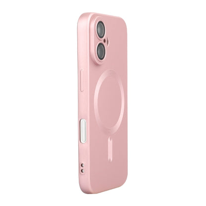 For iPhone 16 ENKAY MagSafe Matte TPU Phone Case with Lens Film(Pink) - iPhone 16 Cases by ENKAY | Online Shopping UK | buy2fix