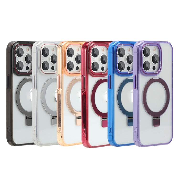 For iPhone 13 Pro Max Starlink Stand Clear Magsafe Phone Case(Purple) - iPhone 13 Pro Max Cases by buy2fix | Online Shopping UK | buy2fix