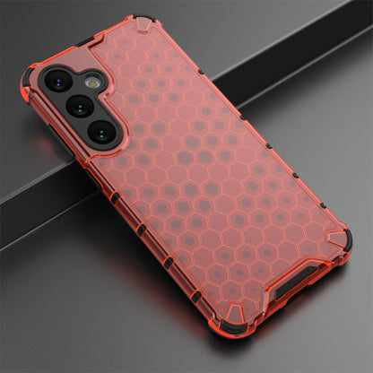 For Samsung Galaxy S24+ 5G Shockproof Honeycomb Phone Case(Red) - Galaxy S24+ 5G Cases by buy2fix | Online Shopping UK | buy2fix