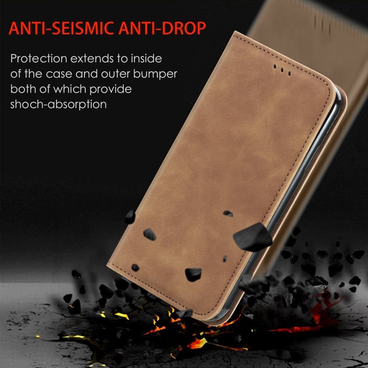 For Xiaomi 14 Retro Skin Feel Magnetic Flip Leather Phone Case(Brown) - 14 Cases by buy2fix | Online Shopping UK | buy2fix