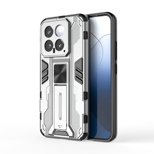 For Xiaomi 14 Supersonic Armor PC Hybrid TPU Phone Case(Silver) - 14 Cases by buy2fix | Online Shopping UK | buy2fix