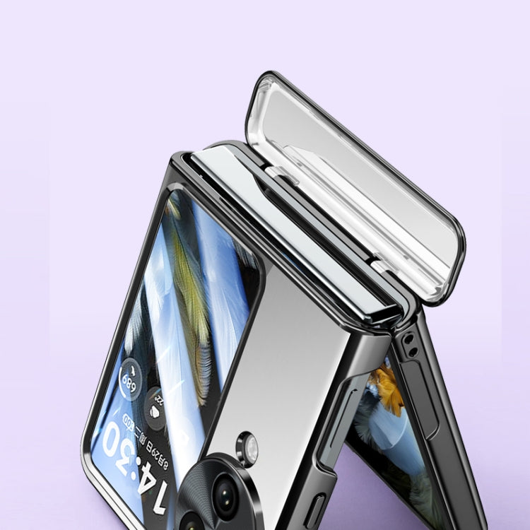 For OPPO Find N3 Flip Electroplated Case-film Integral Hinge Shockproof Phone Case(Purple) - Find N3 Flip Cases by buy2fix | Online Shopping UK | buy2fix