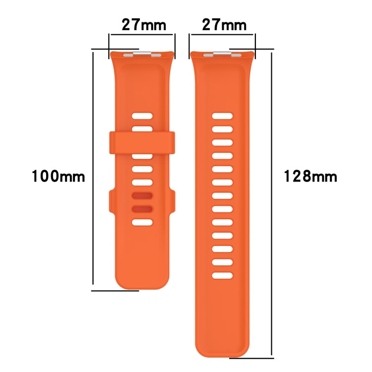 For Redmi Watch 4 Solid Color Silicone Sports Watch Band(Orange) - Watch Bands by buy2fix | Online Shopping UK | buy2fix