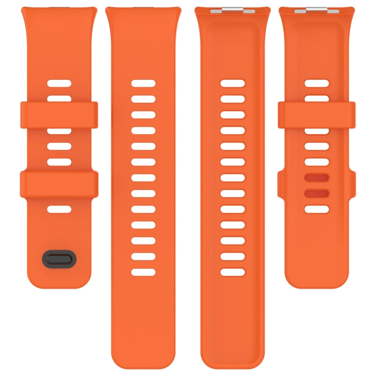 For Redmi Watch 4 Solid Color Silicone Sports Watch Band(Orange) - Watch Bands by buy2fix | Online Shopping UK | buy2fix