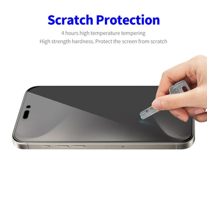 For iPhone 15 Pro Max ENKAY Easy Install Anti-peeping Privacy Full Screen Tempered Glass Film - iPhone 15 Pro Max Tempered Glass by ENKAY | Online Shopping UK | buy2fix