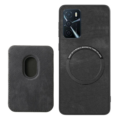 For OPPO A52 / A72/ A92 Retro Leather Card Bag Magnetic Phone Case(Black) - OPPO Cases by buy2fix | Online Shopping UK | buy2fix