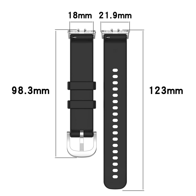 For Samsung Galaxy Fit 3 SM-R390 Metal Connector Liquid Glossy Silicone Watch Band(Red) - Watch Bands by buy2fix | Online Shopping UK | buy2fix