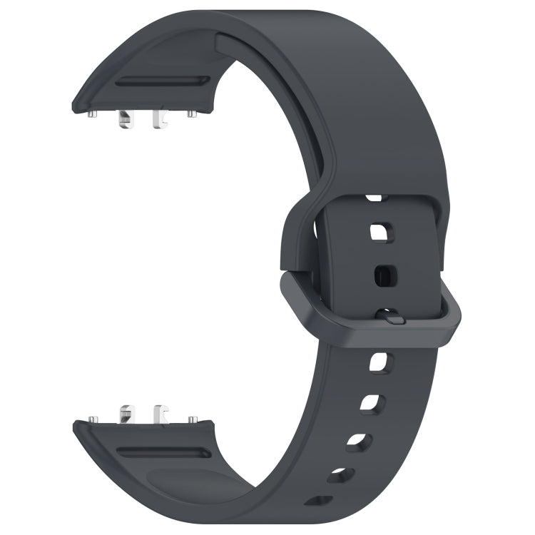 For Samsung Galaxy Fit 3 SM-R390 Solid Color Buckle Silicone Watch Band(Dark Gray) - Watch Bands by buy2fix | Online Shopping UK | buy2fix