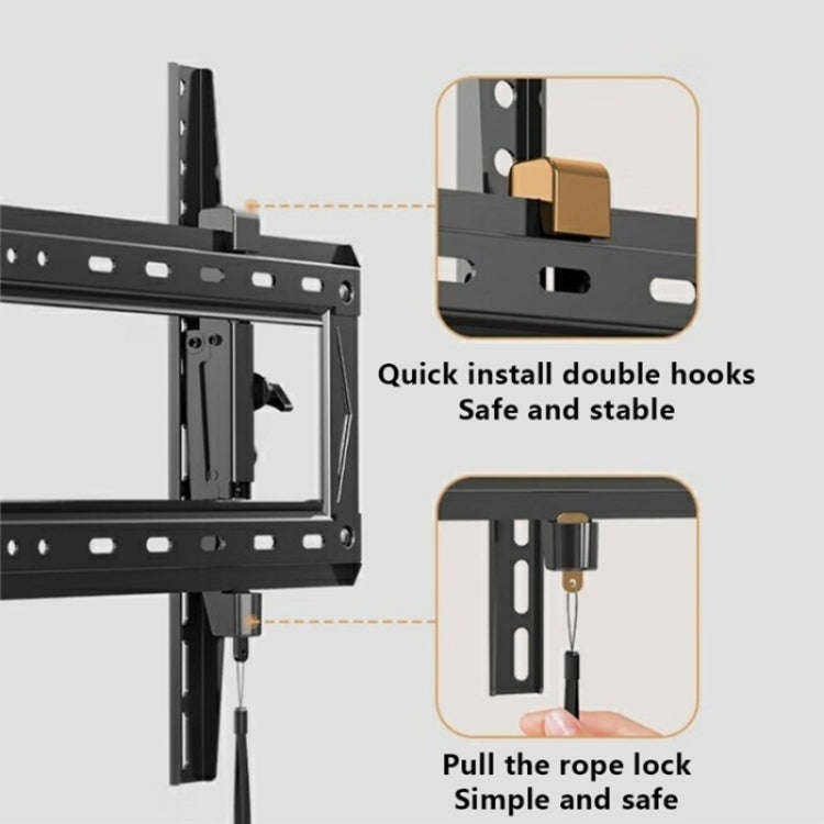 NB DF80-T Angle Adjustable Television Holder Universal 65-90 inch TV Wall Mount Bracket - TV Brackets & Mounts by buy2fix | Online Shopping UK | buy2fix