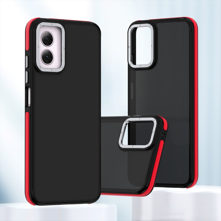 For Motorola Moto G Play 2024 Dual-Color Shockproof TPU Phone Case(Red) - Motorola Cases by buy2fix | Online Shopping UK | buy2fix