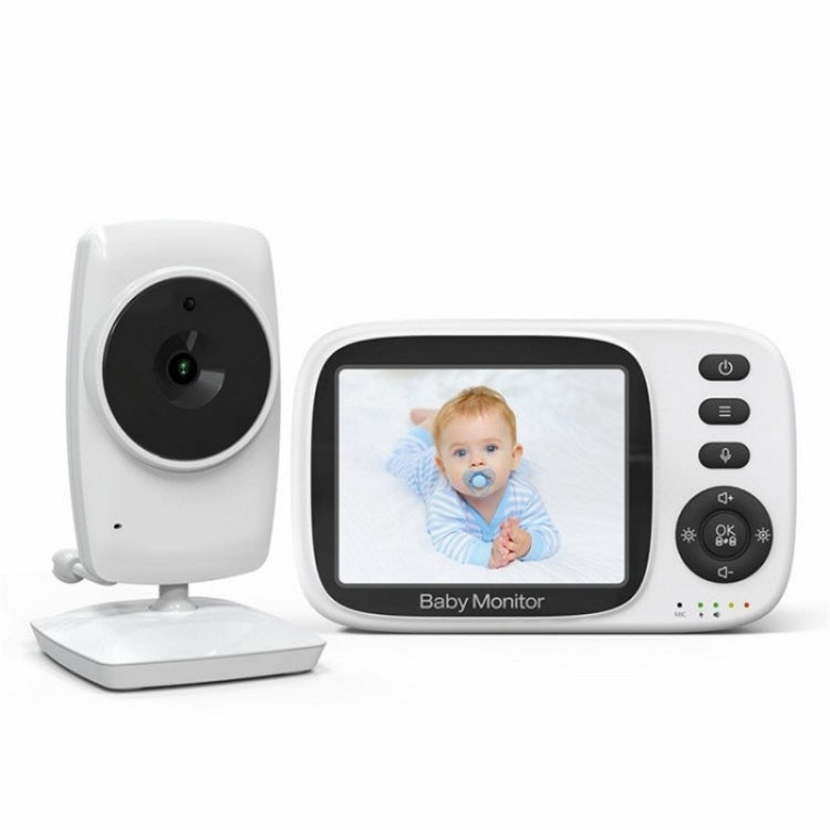 MC632A 2 Way Voice Talk Temperature Monitoring Baby Camera 3.2 inch Screen Baby Monitor(UK Plug) - Baby Monitor by buy2fix | Online Shopping UK | buy2fix