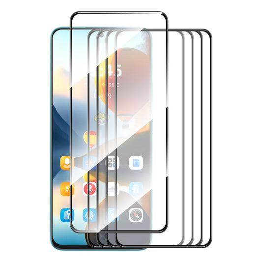 For Tecno Spark Go 2024 5pcs ENKAY Full Glue High Aluminum-silicon Tempered Glass Film - Tecno Tempered Glass by ENKAY | Online Shopping UK | buy2fix