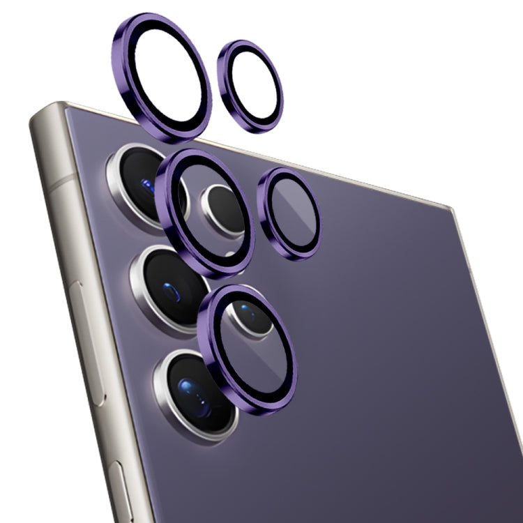 For Samsung Galaxy S24 Ultra 5G NORTHJO Camera LensCD Vein Metal Ring Tempered Glass Film(Purple) - Galaxy S24 Ultra 5G Tempered Glass by NORTHJO | Online Shopping UK | buy2fix