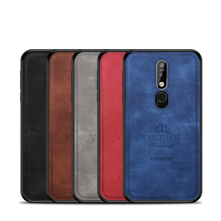 PINWUYO Shockproof Waterproof Full Coverage PC + TPU + Skin Protective Case for Nokia 7.1 (2018)(Brown) - Nokia Cases by buy2fix | Online Shopping UK | buy2fix