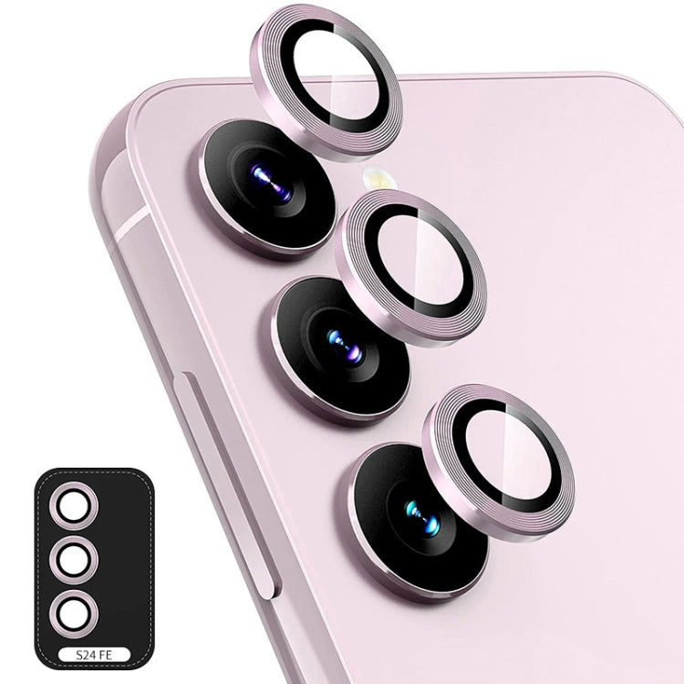 For Samsung Galaxy S24 FE 5G ENKAY Hat-Prince 9H Rear Camera Lens Aluminium Alloy Tempered Glass Film(Pink) - Galaxy Tempered Glass by ENKAY | Online Shopping UK | buy2fix