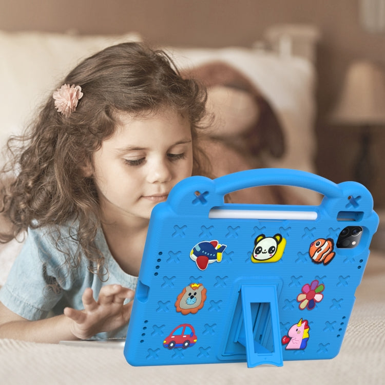 For iPad Air 11 2024 Handle Kickstand Children EVA Shockproof Tablet Case(Sky Blue) - iPad Air 11 2024 Cases by buy2fix | Online Shopping UK | buy2fix