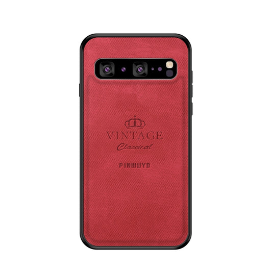 PINWUYO Shockproof Waterproof Full Coverage PC + TPU + Skin Protective Case for Galaxy S10 5G(Red) - Galaxy Phone Cases by PINWUYO | Online Shopping UK | buy2fix