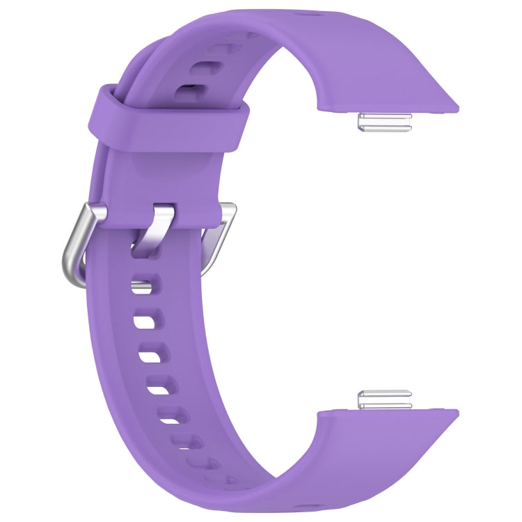 For Huawei Watch Fit3 Silicone Soft Watch Band + Clear Watch Protective Case Set(Lilac Purple) - Watch Bands by buy2fix | Online Shopping UK | buy2fix