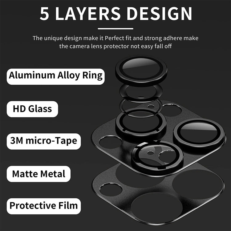 For iPhone 16 Pro / 16 Pro Max ENKAY Anti-reflection Camera Lens Aluminium Alloy Tempered Glass Film(Brown) - iPhone 16 Pro Max Tempered Glass by ENKAY | Online Shopping UK | buy2fix