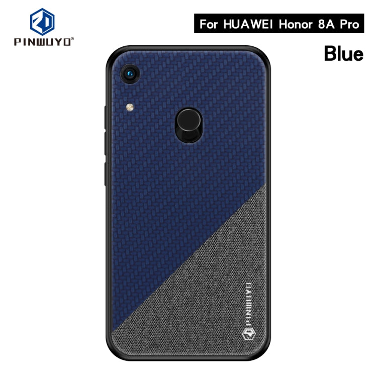 PINWUYO Honors Series Shockproof PC + TPU Protective Case for Huawei Y6 2019 (Fingerprint Hole) / Y6 Prime 2019 / Honor 8A Pro(Blue) - Honor Cases by PINWUYO | Online Shopping UK | buy2fix