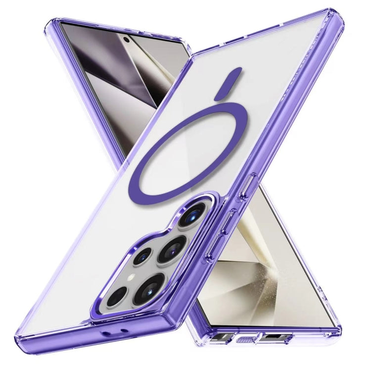 For Samsung Galaxy A16 5G Ice Color Magnetic Series TPU Hybrid Acrylic Magsafe Phone Case(Purple) - Galaxy Phone Cases by buy2fix | Online Shopping UK | buy2fix