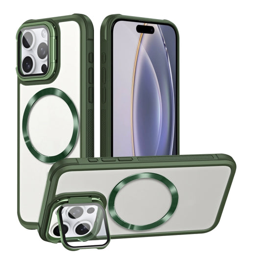 For iPhone 16 Pro Max CD-grain Magsafe Acrylic Hybrid TPU Phone Case(Green) - iPhone 16 Pro Max Cases by buy2fix | Online Shopping UK | buy2fix